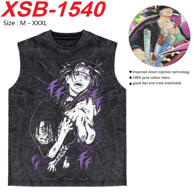 Naruto Anime pure cotton wash vest T-shirt 250g M-3XL 