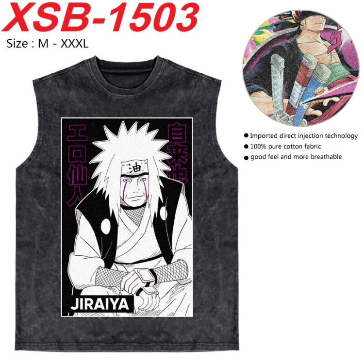 Naruto Anime pure cotton wash vest T-shirt 250g M-3XL 