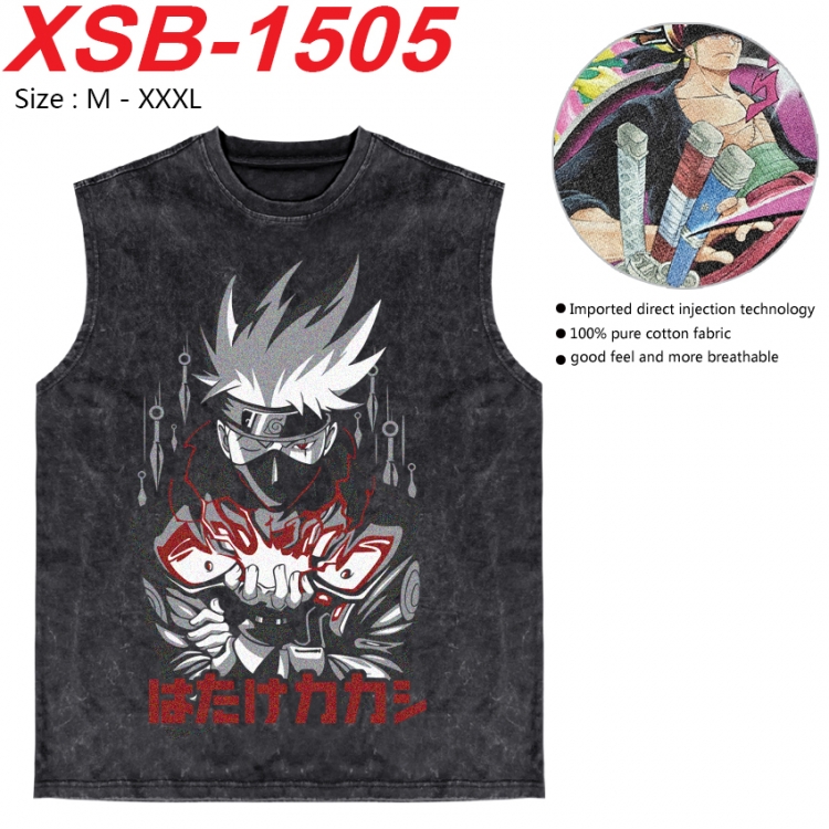 Naruto Anime pure cotton wash vest T-shirt 250g M-3XL 