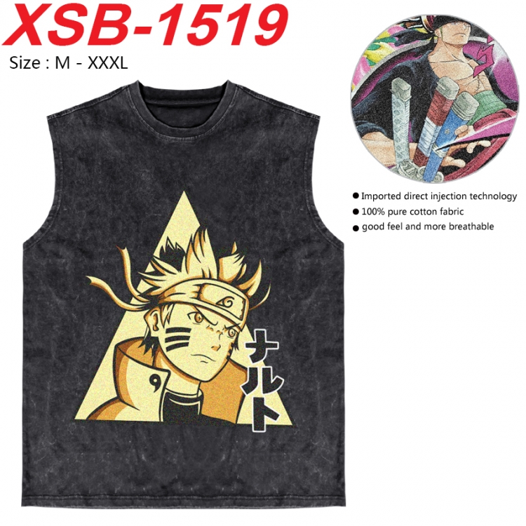 Naruto Anime pure cotton wash vest T-shirt 250g M-3XL 