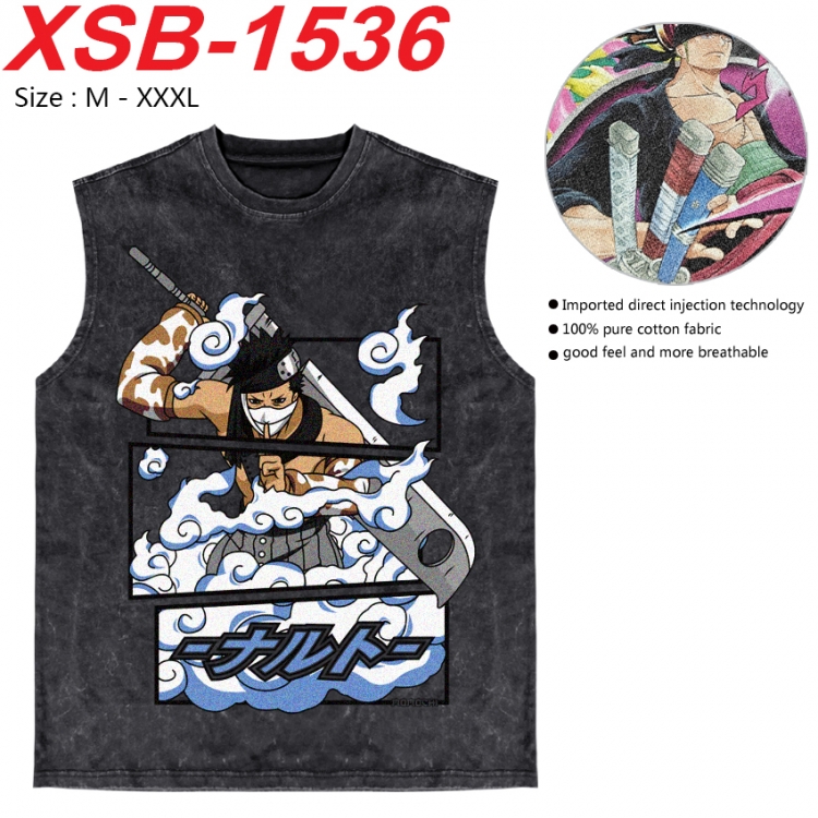 Naruto Anime pure cotton wash vest T-shirt 250g M-3XL 