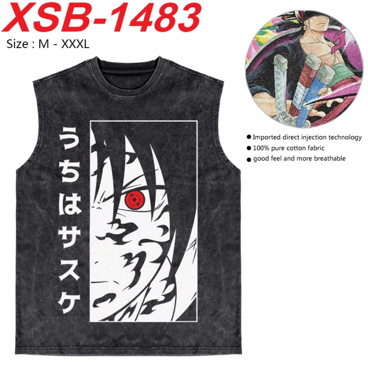 Naruto Anime pure cotton wash vest T-shirt 250g M-3XL 