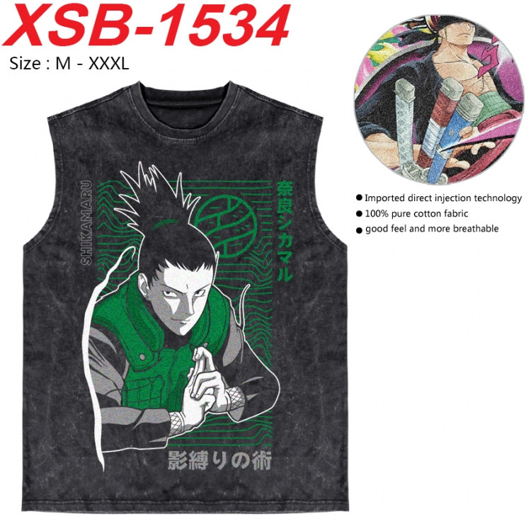 Naruto Anime pure cotton wash vest T-shirt 250g M-3XL 