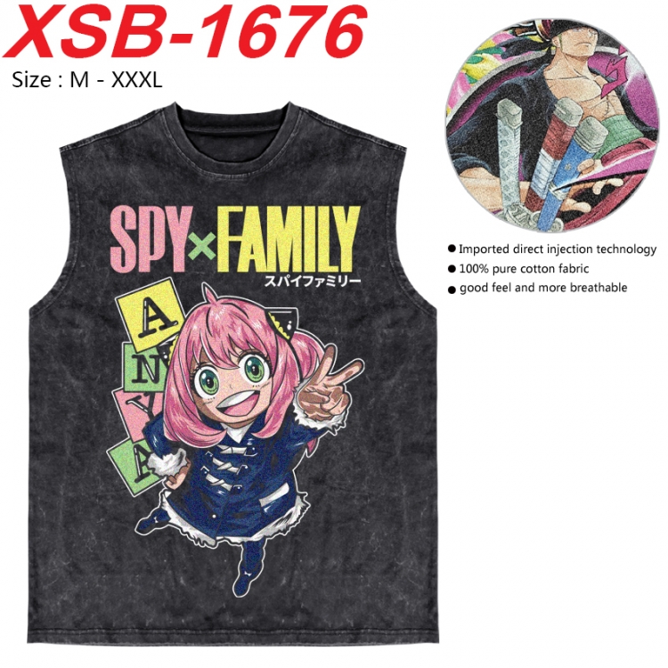 SPY×FAMILY Anime pure cotton wash vest T-shirt 250g M-3XL 