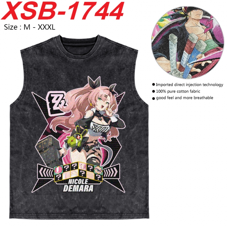 Zenless Zone Zero Anime pure cotton wash vest T-shirt 250g M-3XL XSB-1744