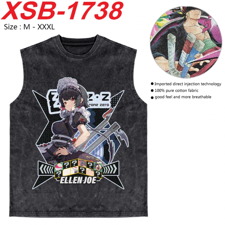 Zenless Zone Zero Anime pure cotton wash vest T-shirt 250g M-3XL XSB-1738