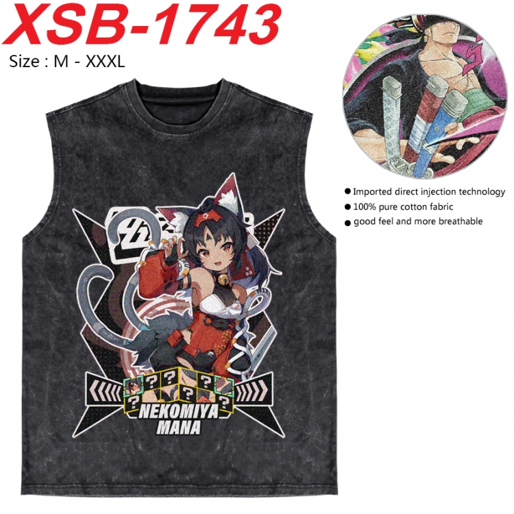 Zenless Zone Zero Anime pure cotton wash vest T-shirt 250g M-3XL  XSB-1743