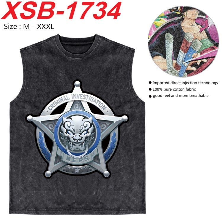 Zenless Zone Zero Anime pure cotton wash vest T-shirt 250g M-3XL   XSB-1734