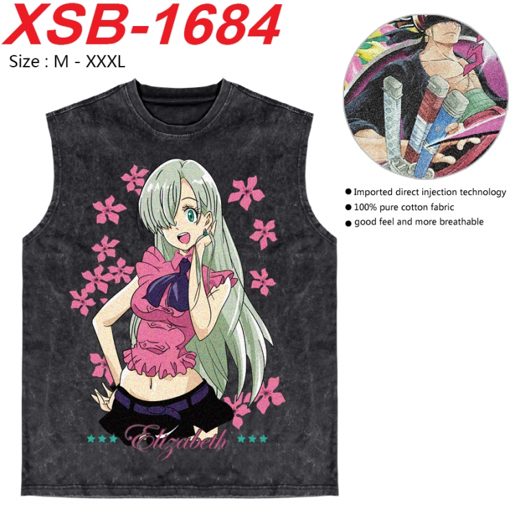 The Seven Deadly Sins Anime pure cotton wash vest T-shirt 250g M-3XL 