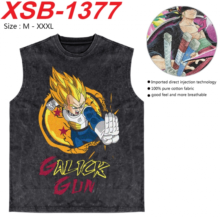 DRAGON BALL Anime pure cotton wash vest T-shirt 250g M-3XL 