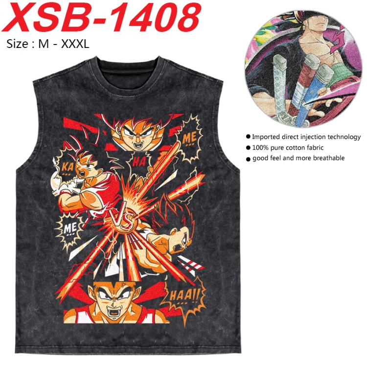 DRAGON BALL Anime pure cotton wash vest T-shirt 250g M-3XL 