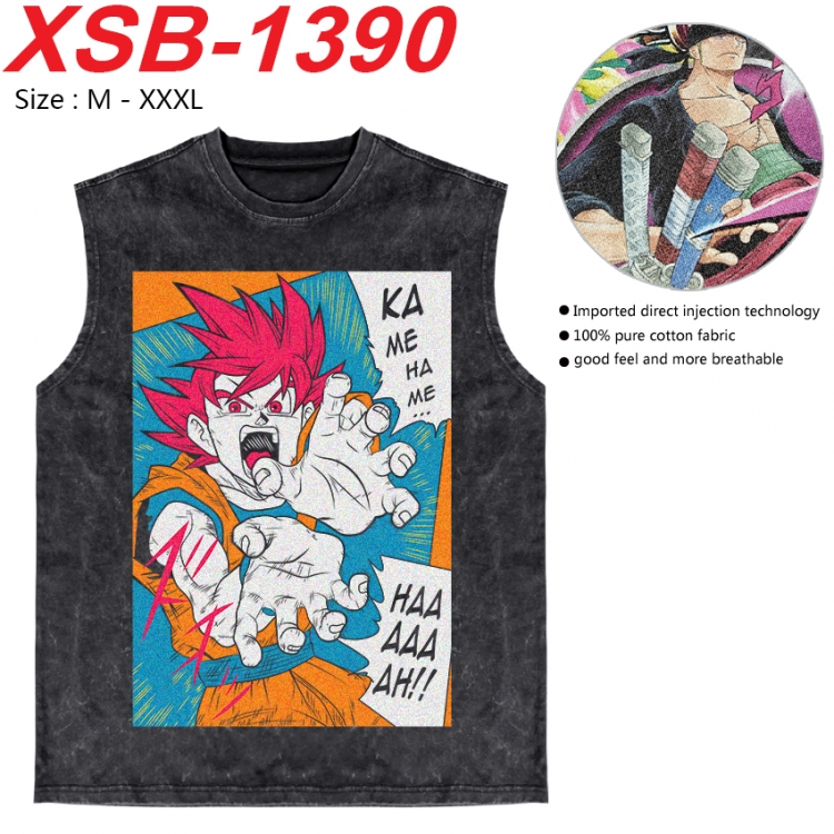 DRAGON BALL Anime pure cotton wash vest T-shirt 250g M-3XL 