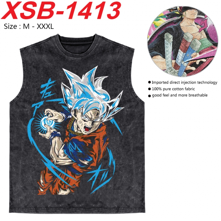 DRAGON BALL Anime pure cotton wash vest T-shirt 250g M-3XL 