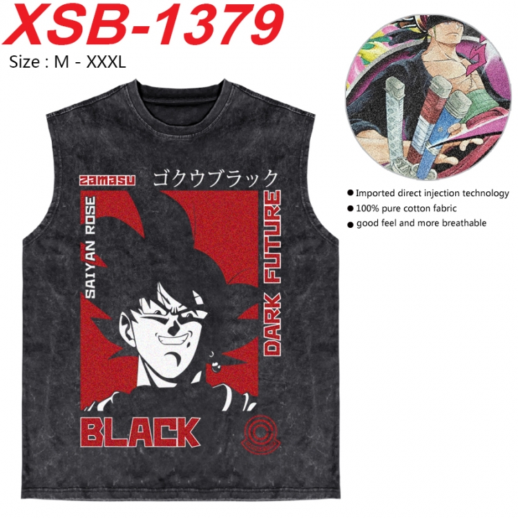 DRAGON BALL Anime pure cotton wash vest T-shirt 250g M-3XL 