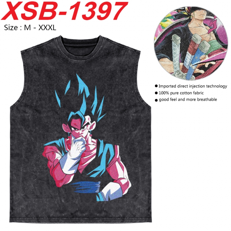 DRAGON BALL Anime pure cotton wash vest T-shirt 250g M-3XL 