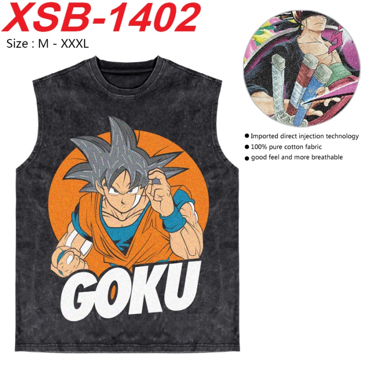 DRAGON BALL Anime pure cotton wash vest T-shirt 250g M-3XL 