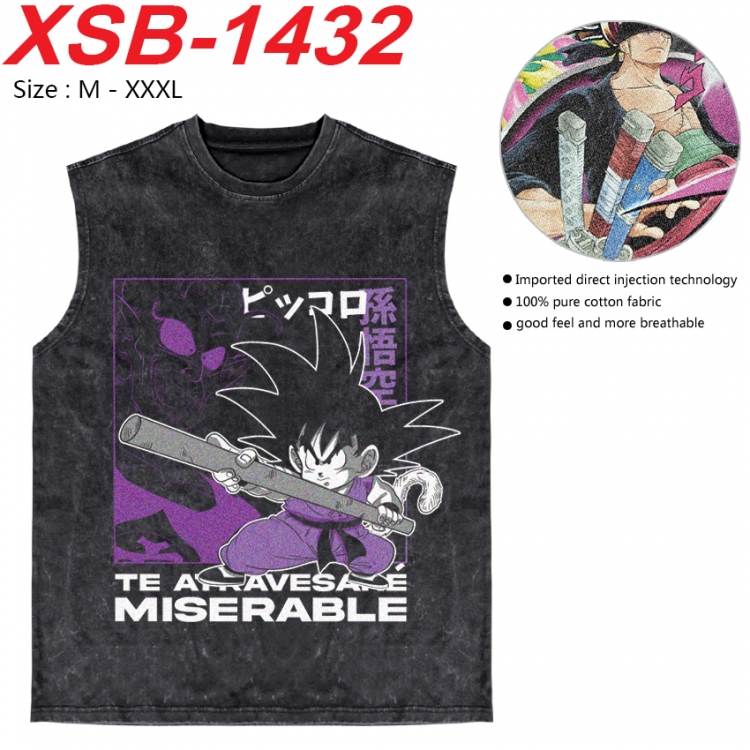 DRAGON BALL Anime pure cotton wash vest T-shirt 250g M-3XL 