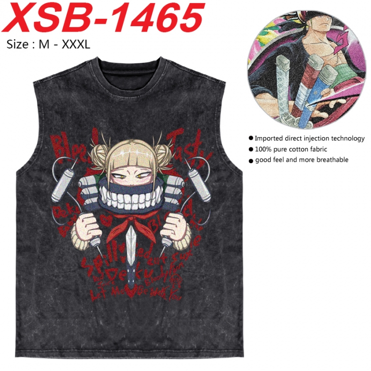 My Hero Academia Anime pure cotton wash vest T-shirt 250g M-3XL 