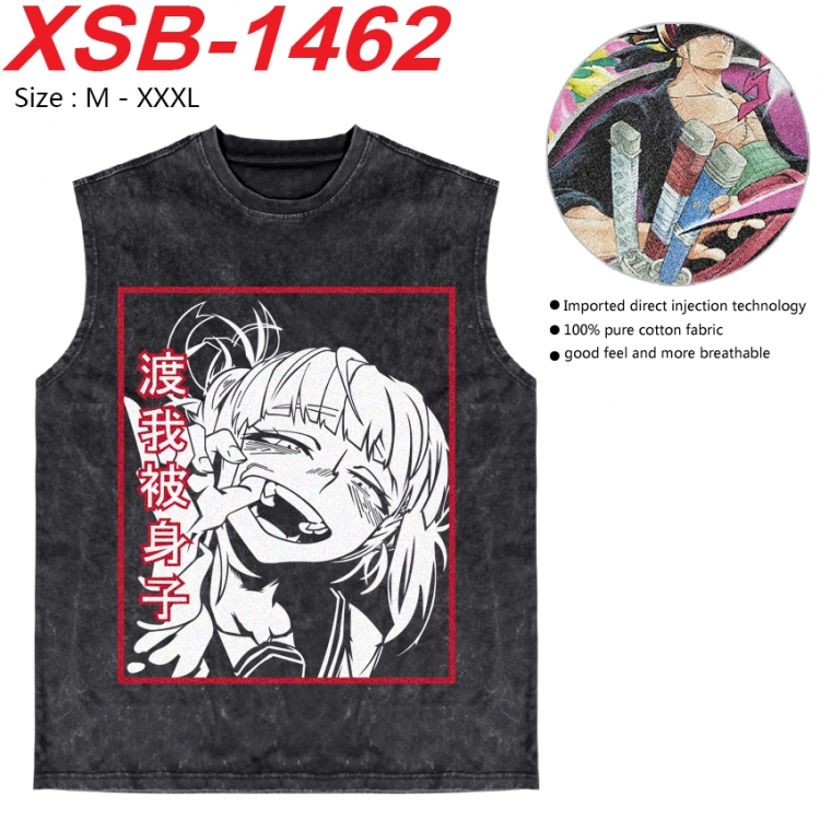 My Hero Academia Anime pure cotton wash vest T-shirt 250g M-3XL 