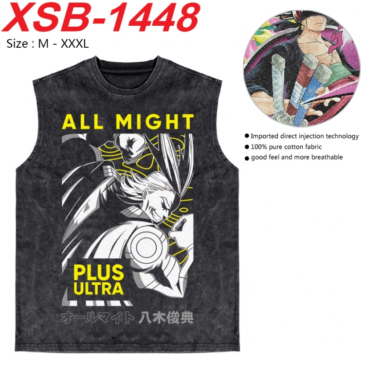 My Hero Academia Anime pure cotton wash vest T-shirt 250g M-3XL 