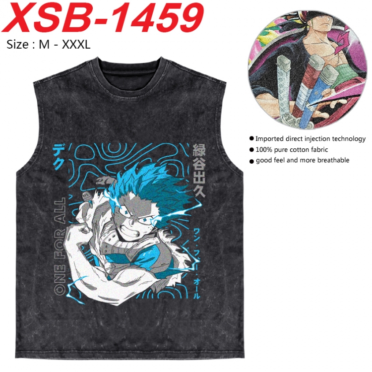 My Hero Academia Anime pure cotton wash vest T-shirt 250g M-3XL 