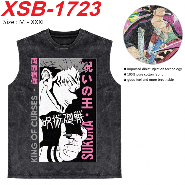 Jujutsu Kaisen Anime pure cotton wash vest T-shirt 250g M-3XL 