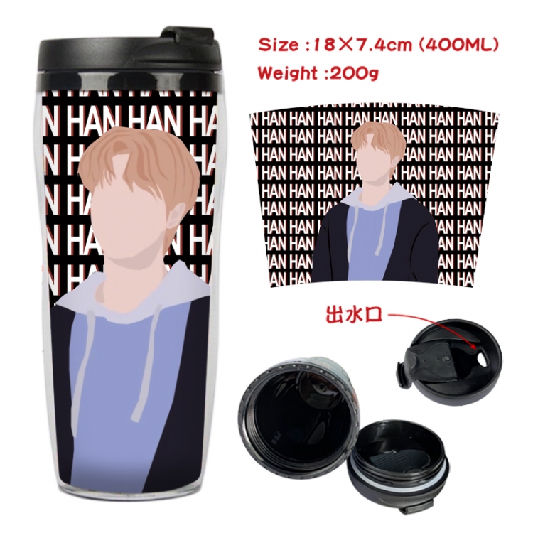 straykids Anime full-color double-layer water cup 18X7.4cm 400ml