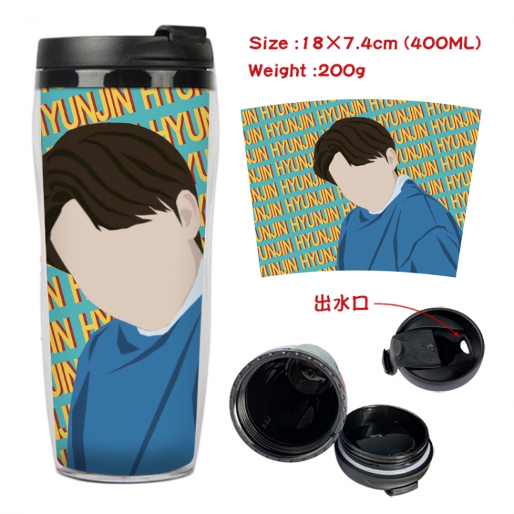 straykids Anime full-color double-layer water cup 18X7.4cm 400ml