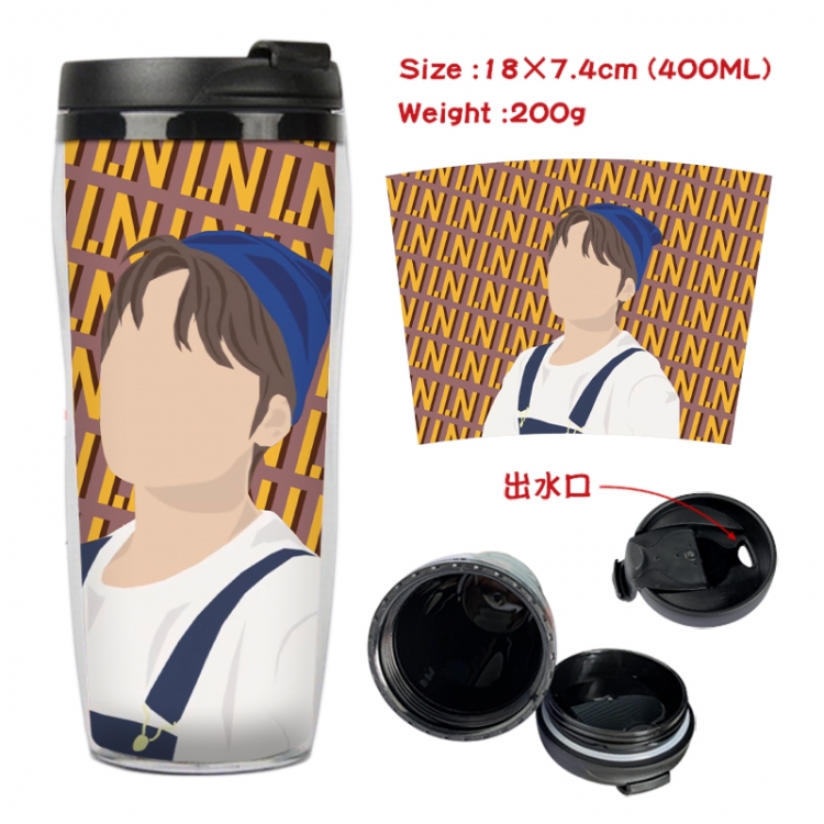 straykids Anime full-color double-layer water cup 18X7.4cm 400ml