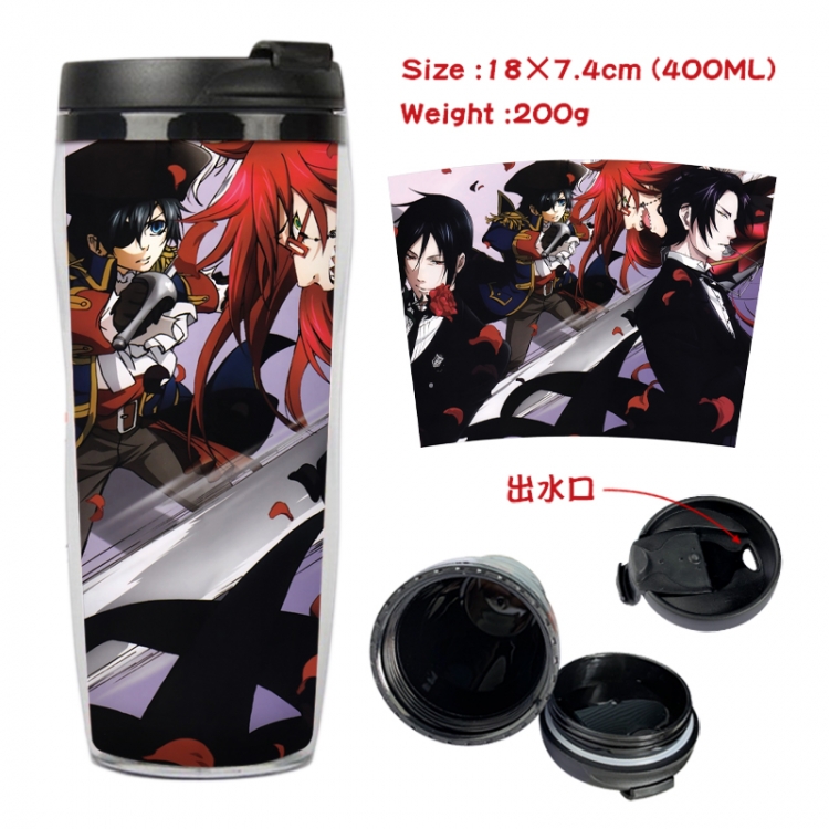 Kuroshitsuji Anime full-color double-layer water cup 18X7.4cm 400ml