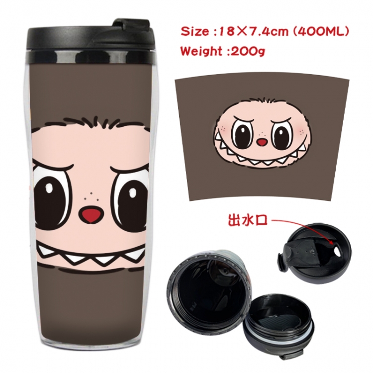 Labubu Anime full-color double-layer water cup 18X7.4cm 400ml