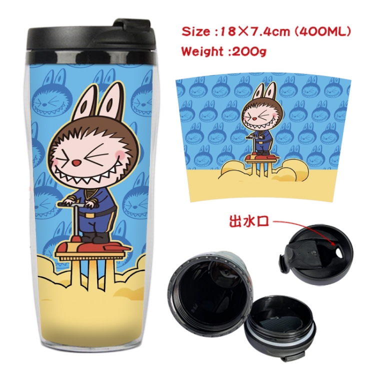 Labubu Anime full-color double-layer water cup 18X7.4cm 400ml