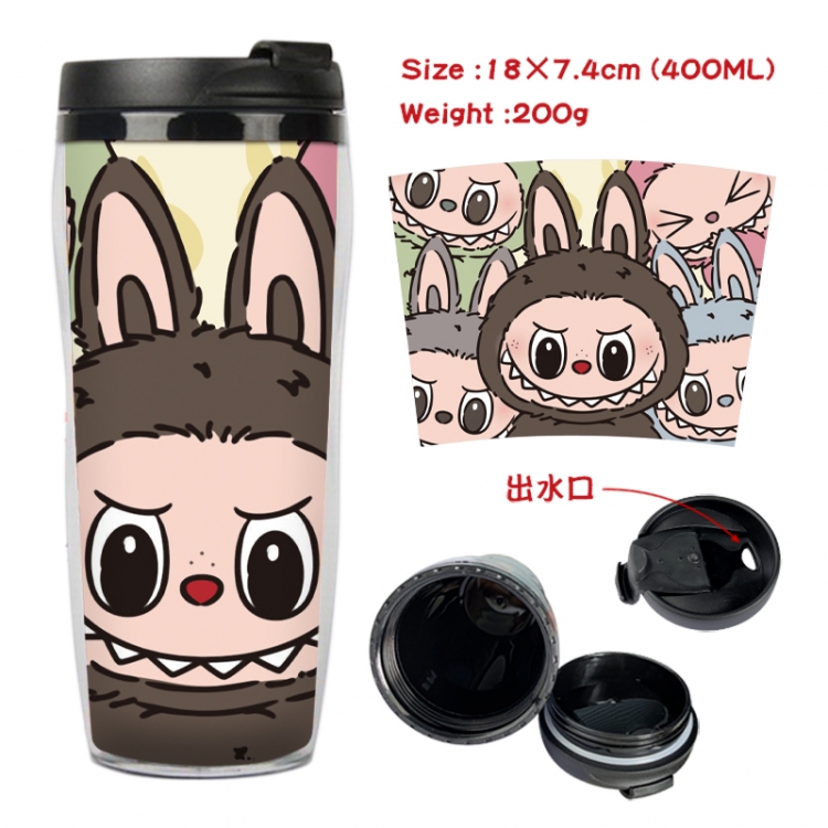 Labubu Anime full-color double-layer water cup 18X7.4cm 400ml