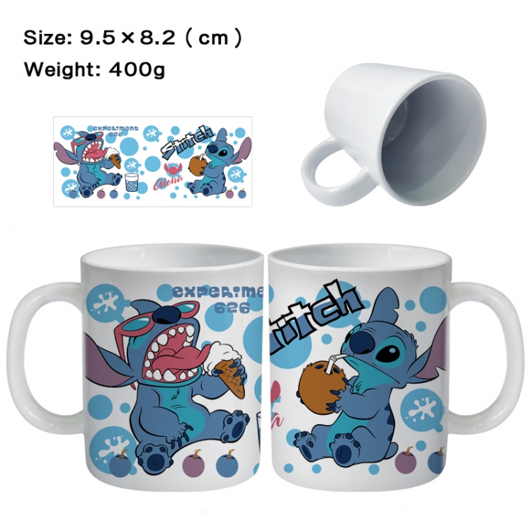 Lilo & Stitch Anime peripheral ceramic cup tea cup drinking cup 9.5X8.2cm