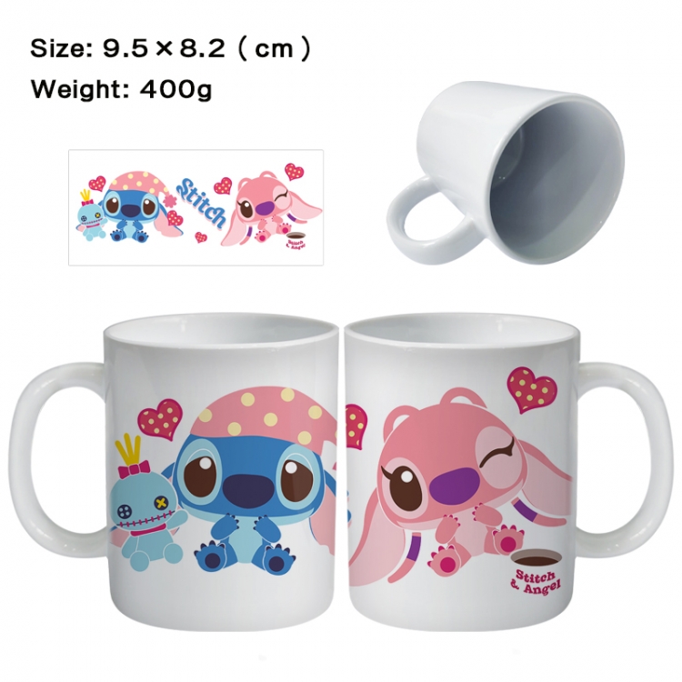 Lilo & Stitch Anime peripheral ceramic cup tea cup drinking cup 9.5X8.2cm