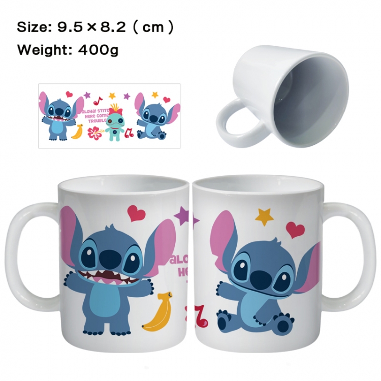 Lilo & Stitch Anime peripheral ceramic cup tea cup drinking cup 9.5X8.2cm