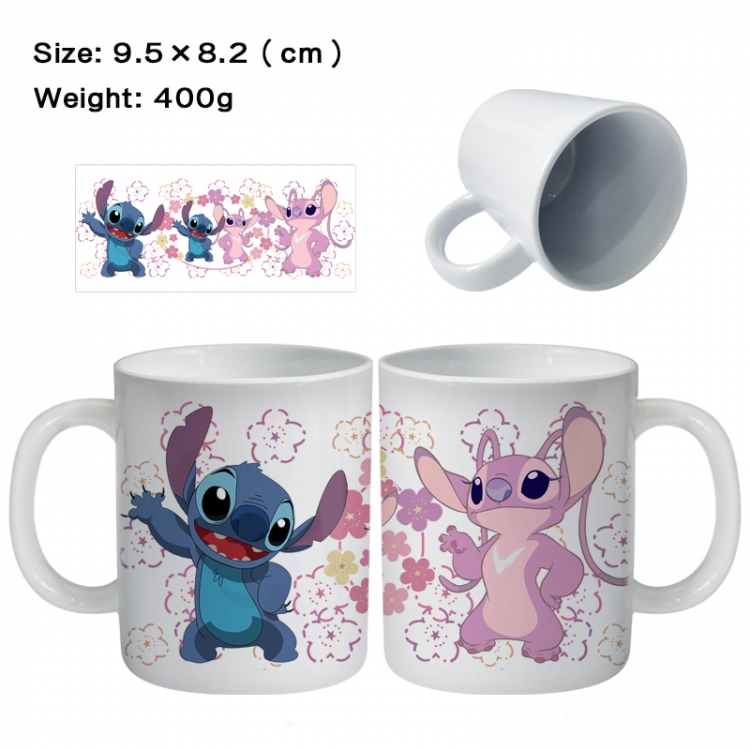 Lilo & Stitch Anime peripheral ceramic cup tea cup drinking cup 9.5X8.2cm