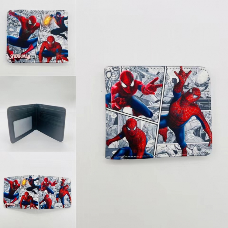 Spiderman Full color Two fold short card case wallet 11X9.5CM 