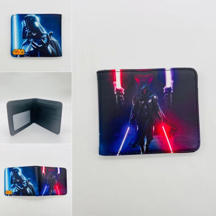 Star Wars Full color Two fold short card case wallet 11X9.5CM 