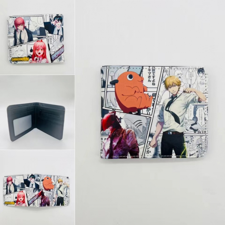 Chainsaw man Full color Two fold short card case wallet 11X9.5CM 