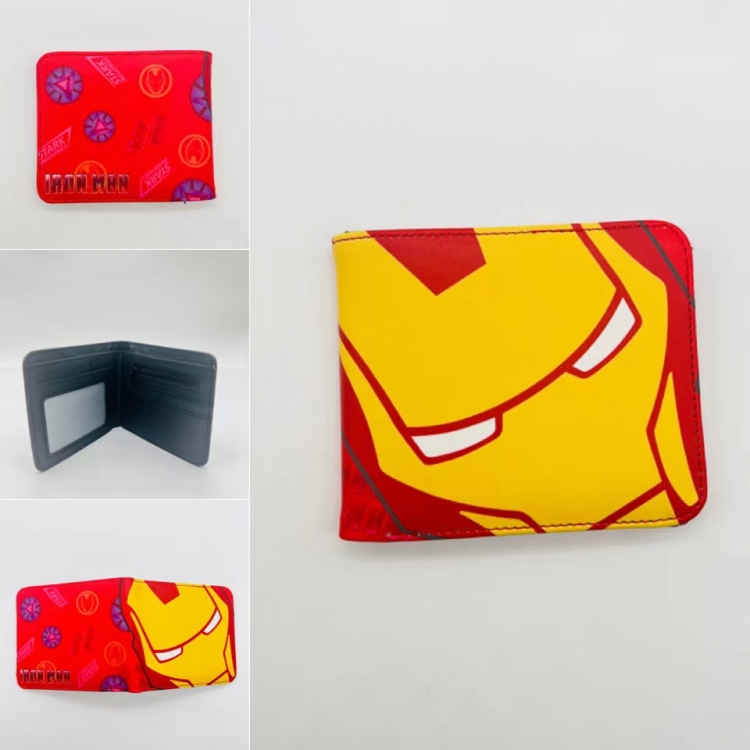 Iron Man Full color Two fold short card case wallet 11X9.5CM 