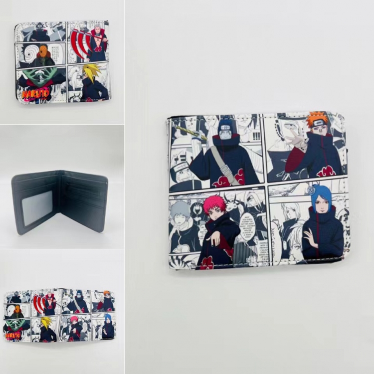 Naruto Full color Two fold short card case wallet 11X9.5CM 