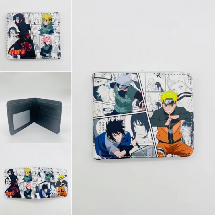 Naruto Full color Two fold short card case wallet 11X9.5CM 