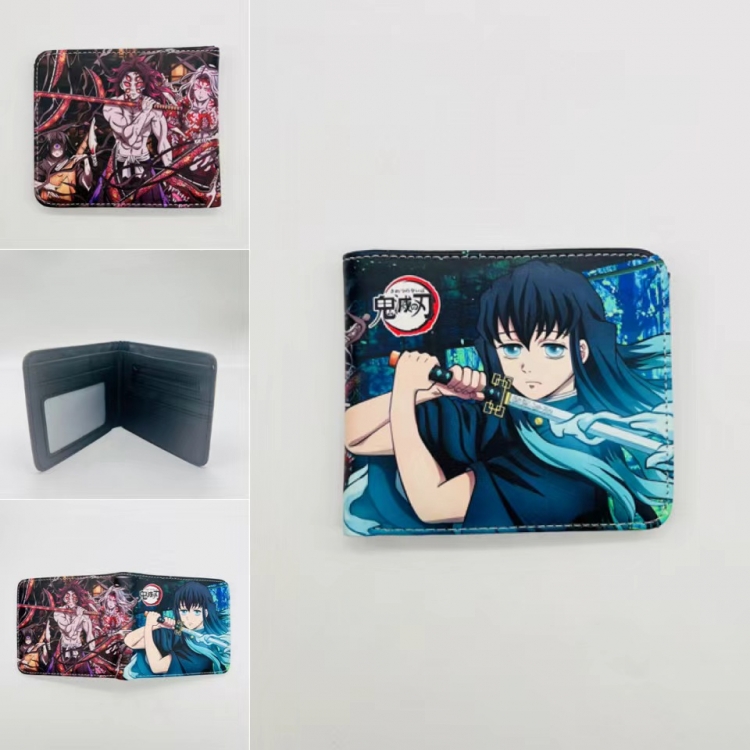 Demon Slayer Kimets Full color Two fold short card case wallet 11X9.5CM 