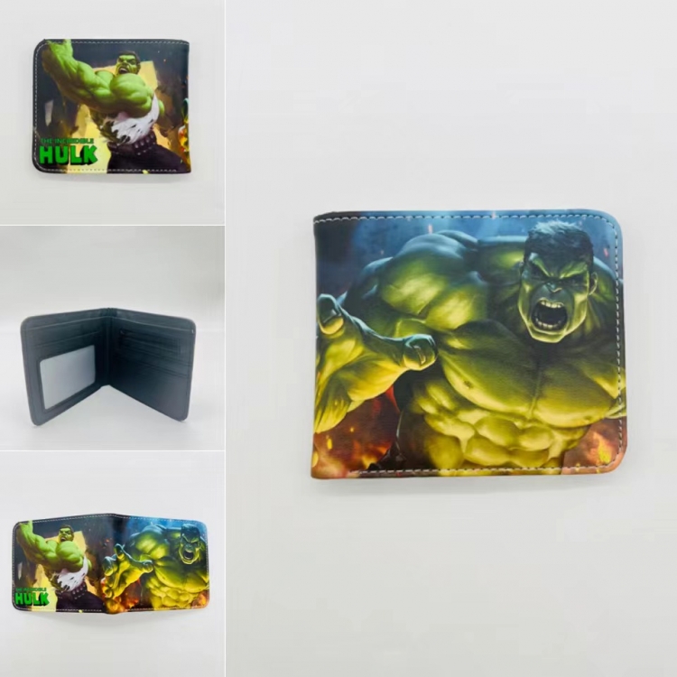 The Hulk Full  Full color Two fold short card case wallet 11X9.5CM