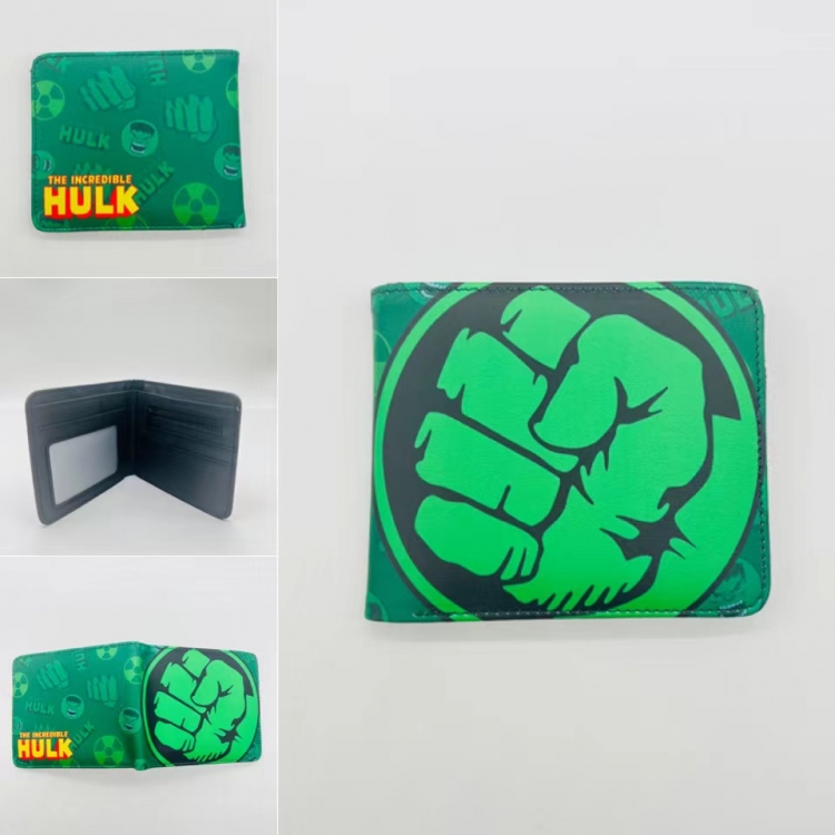 The Hulk Full color Two fold short card case wallet 11X9.5CM