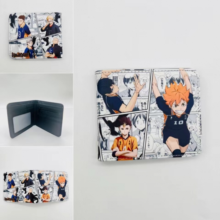 Haikyuu!! Full color Two fold short card case wallet 11X9.5CM