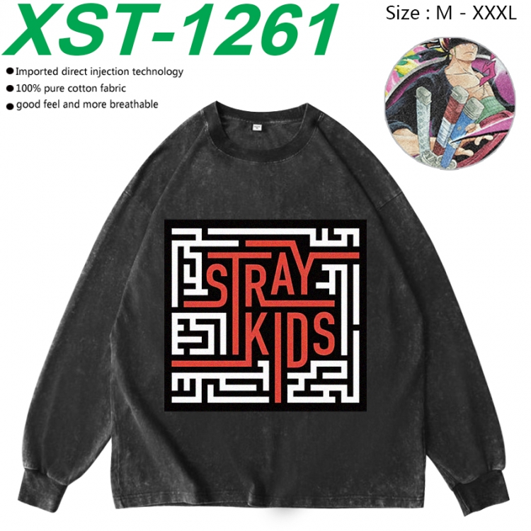 straykids Anime washing water pure cotton long sleeved sweatshirt from M to 3XL XST-1261