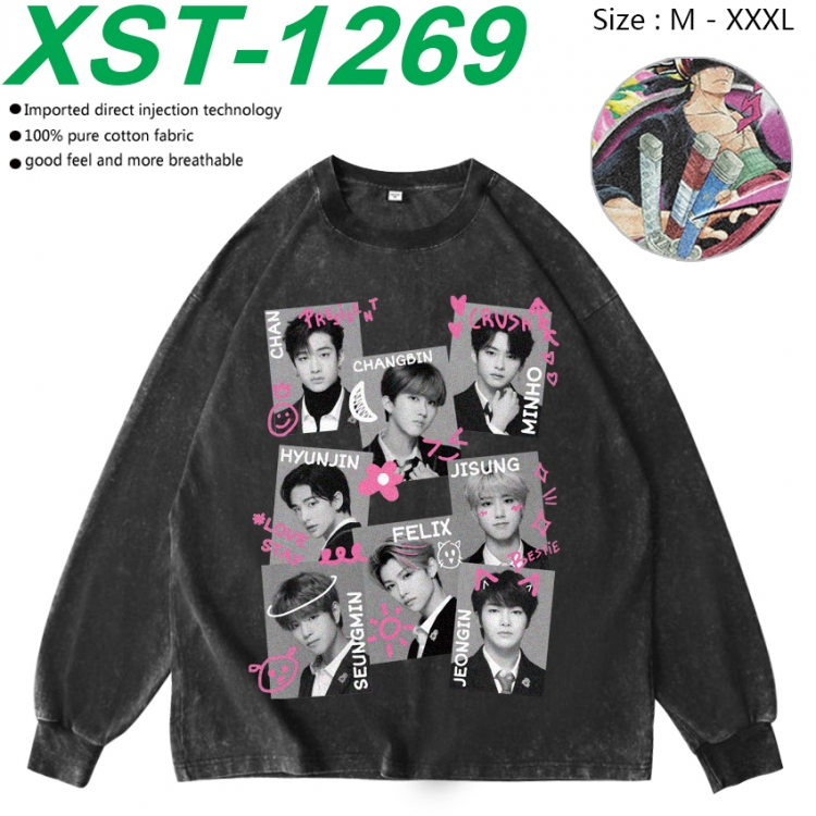 straykids Anime washing water pure cotton long sleeved sweatshirt from M to 3XL XST-1269