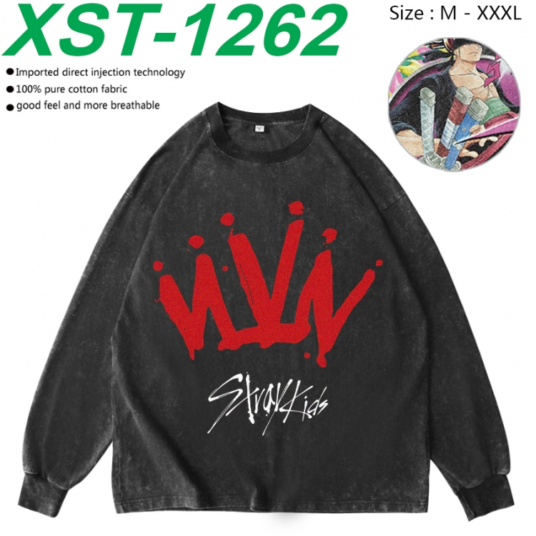 straykids Anime washing water pure cotton long sleeved sweatshirt from M to 3XL XST-1262